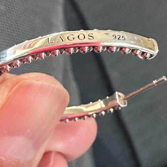 Lagos Caviar Hoop Earrings - Picture 15 of 15